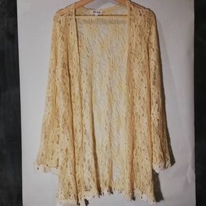 Love Sadie Floral Lace Cream Cardigan